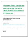 BARBERING WRITTEN EXAM PRACTICE  EXAM 1 QUESTIONS AND CORRECT  ANSWERS &lpar;VERIFIED ANSWERS&rpar; PLUS  RATIONALES 2025