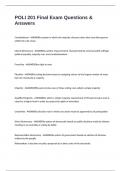 POLI 201 Final Exam Questions & Answers 