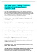 Life Span Jersey College Final Exam Questions And Already Passed Solutions 2025&period;
