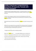 SOWK Final Exam Comprehensive Questions &lpar;Frequently Tested&rpar; with Verified Answers