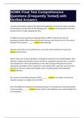 SOWK Final Test Comprehensive Questions &lpar;Frequently Tested&rpar; with Verified Answers