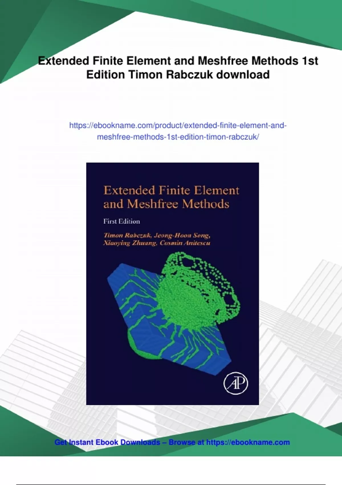 Summary Extended Finite Element and Meshfree Methods 1st Edition Timon ...