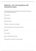 BUSI 311 - Ch&period; 5 & 6 questions well answered to pass
