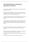 Poli 130 UNC Exam 1 &lpar;Anderson&rpar; Questions & Answers