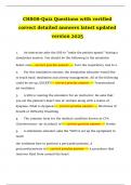 CHSOS-Quiz Questions with verified correct detailed answers latest updated version 2025