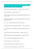Florida State NHA Exam Questions With Guaranteed Pass Solutions&period;