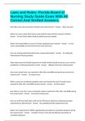 Laws and Rules&colon; Florida Board of Nursing Study Guide Exam With All Correct And Verified Answers&period;