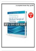 Study Guide for Brunner and Suddarth's Textbook of Medical-Surgical Nursing&comma; 15th Edition - Janice Hinkle - &lpar;Chapter 1 - 68&rpar; & Answer Keys Included