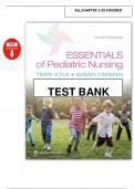 Essentials of Pediatric Nursing &ndash; 4th Edition &ndash; Test Bank with Questions and Answers for All Chapters
