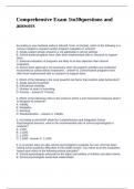 Comprehensive Exam 1-30 questions and answers
