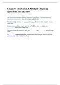 Chapter 12 Section A Aircraft Cleaning questions and answers