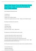 State NHA Exam Form B Revision Exam Questions Fully Answered Graded To Pass 2025 Edition&period;