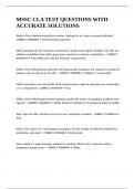 MSSC CLA TEST QUESTIONS WITH ACCURATE SOLUTIONS