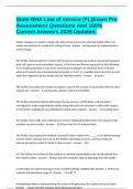 State NHA Line of service &lpar;FL&rpar;Exam Pre Assessment Questions And 100&percnt; Correct Answers 2025 Updated&period;