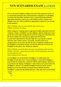 NTN SCENARIOS EXAM  QUESTIONS AND ANSWERS 2025