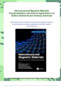 Nanostructured Magnetic Materials Functionalization and Diverse Applications 1st Edition Sathish-Kumar Kamaraj - Digital Download