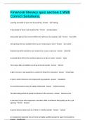 Financial literacy quiz section 1 With Correct Solutions&period;