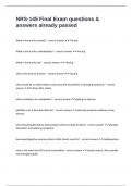 NRS-145 Final Exam questions & answers already passed