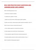 BCLE 2000 PRACTICE EXAM QUESTIONS AND ANSWERS RATED 100&percnt; CORRECT