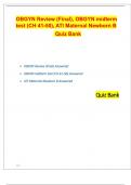 OBGYN Review &lpar;Final&rpar;&comma; OBGYN midterm test &lpar;CH 41-50&rpar;&comma; ATI Maternal Newborn B Quiz Bank ANSWERED
