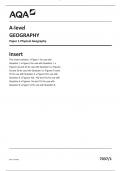 AQA A Level Geography Paper 1 Physical Geography  MARK SCHEME 2024-2025 LATEST VERSION GET A&plus;