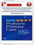 Test Bank For Burns' Pediatric Primary Care 8th Edition ISBN NUMBER  978-0443110429 by Dawn L&period; Garzon&comma; Mary Dirks&comma; Martha Driessack&comma; Karen G&period; Duderstadt&comma; Nan M&period; Gaylord A&plus; Approved Question With Correct Answers