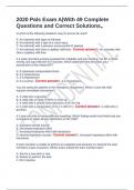 2020 Pals Exam A&vert;With 49 Complete Questions and Correct Solutions&comma;&period;