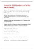 Module 11 &ndash; BC DR Questions and Verified Correct Answers