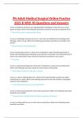 PN Adult Medical Surgical Online Practice 2025 B With 90 Questions and Answers&period;