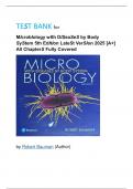 TEST BANK for Microbiology with Diseases by Body System 5th Edition Latest Version 2025 &sol;2026 &lbrack;A&plus;&rsqb; All Chapter's Fully Covered by Robert Bauman Author
