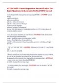 ATSSA Traffic Control Supervisor Re-certification Test  Exam Questions And Answers Verified 100&percnt; Correct 