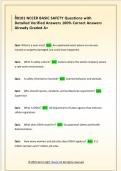 00101 NCCER BASIC SAFETY Questions with  Detailed Verified Answers 100&percnt; Correct Answers  Already Graded A&plus; 
