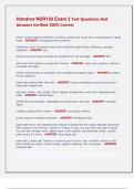 Hondros NUR150 Exam 2 Test Questions And  Answers Verified 100&percnt; Correct 