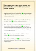 AAPC CPMA Practice Exam Study Questions with  Detailed Verified Answers 100&percnt; Correct Answers  Already Graded A&plus; 
