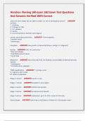 Hondros- Nursing 160 exam 1&2 Exam Test Questions  And Answers Verified 100&percnt; Correct  