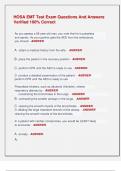 HOSA EMT Test Exam Questions And Answers  Verified 100&percnt; Correct