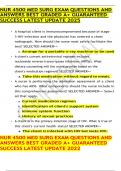 NUR 4500 MED SURG EXAM QUESTIONS AND ANSWERS BEST GRADED A&plus; GUARANTEED SUCCESS LATEST UPDATE 2025