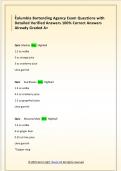 Columbia Bartending Agency Questions with  Detailed Verified Answers 100&percnt; Correct Answers  Already Graded A&plus;