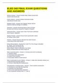 ELED 340 FINAL EXAM QUESTIONS AND ANSWERS