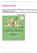 Solutions for Fundamentals of Taxation for Individuals&colon; A Practical Approach 2024th Edition by Gregory A&period; Carnes&comma;&comma; Complete Verified Chapters 1-18