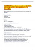 COPR PCP Final Exam Questions with 100- Correct Answers Latest Versions 2025 Graded A&plus;