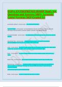 EOPA ENTREPRENEURSHIP Study Set Questions and Answers 100&percnt; Accurate Latest Versions 2025 Graded A&plus;