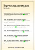 D487 Secure SW Design Questions with Detailed  Verified Answers 100&percnt; Correct Answers Already  Graded A&plus;