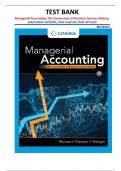 TEST BANK for Managerial Accounting&colon; The Cornerstone of Business Decision Making&comma; 8th Edition by Mowen&comma; Hansen&comma; and Heitger &vert;all chapters&vert;
