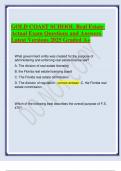 GOLD COAST SCHOOL Real Estate Actual Exam Questions and Answers Latest Versions 2025 Graded A&plus;&period;