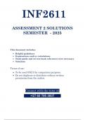 INF2611 ASSIGNMENT 2 &lpar;QUESTIONS & ANSWERS&rpar; 2025  - DUE 22 SEPTEMBER 2025 