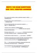 EESTX 108 EXAM QUESTIONS AND 100&percnt; VERIFIED ANSWERS
