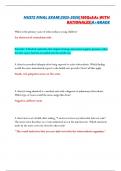 NU372 FINAL EXAM&vert;2025-2026&vert;180Qs&As WITH RATIONALES&vert;A&plus;GRADE