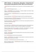 UWA Masters of Elementary Education Comprehensive Exam Study Guide Questions With 100&percnt; Correct Answers&period;