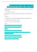 NP CERTIFICATION  EXAM&ndash;PEDIATRICS&vert;300 QUESTIONS AND ANSWES&vert;2025-2026&vert;A&plus;GRADE